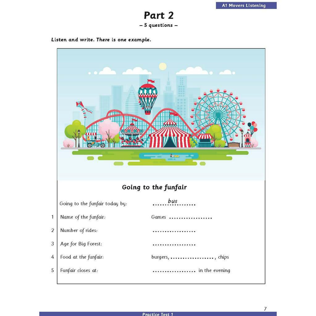 Sách - DTPbooks - A1 Movers - Practice Tests 1-5