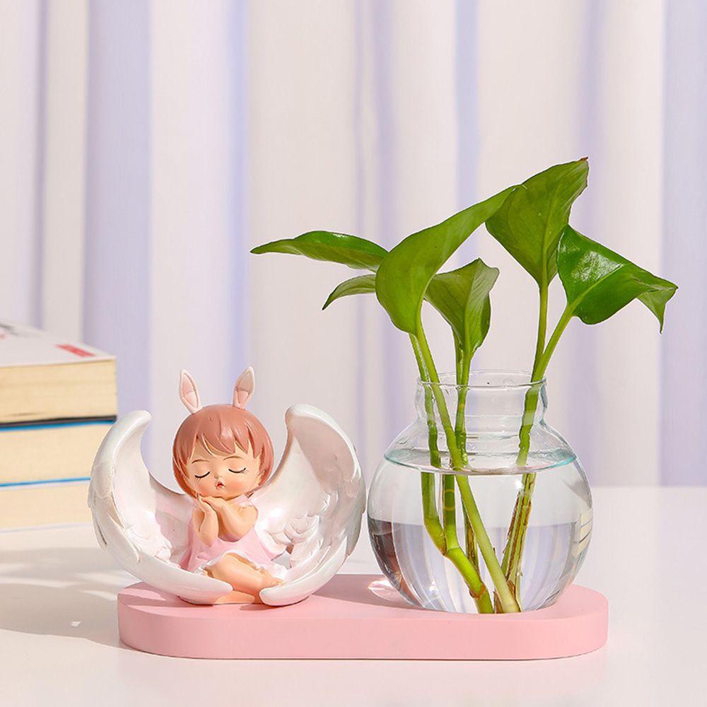 Chậu Hoa Thủy Canh Để Bàn Trang Trí Phòng Khách Hình Búp Bê Dễ Thương
