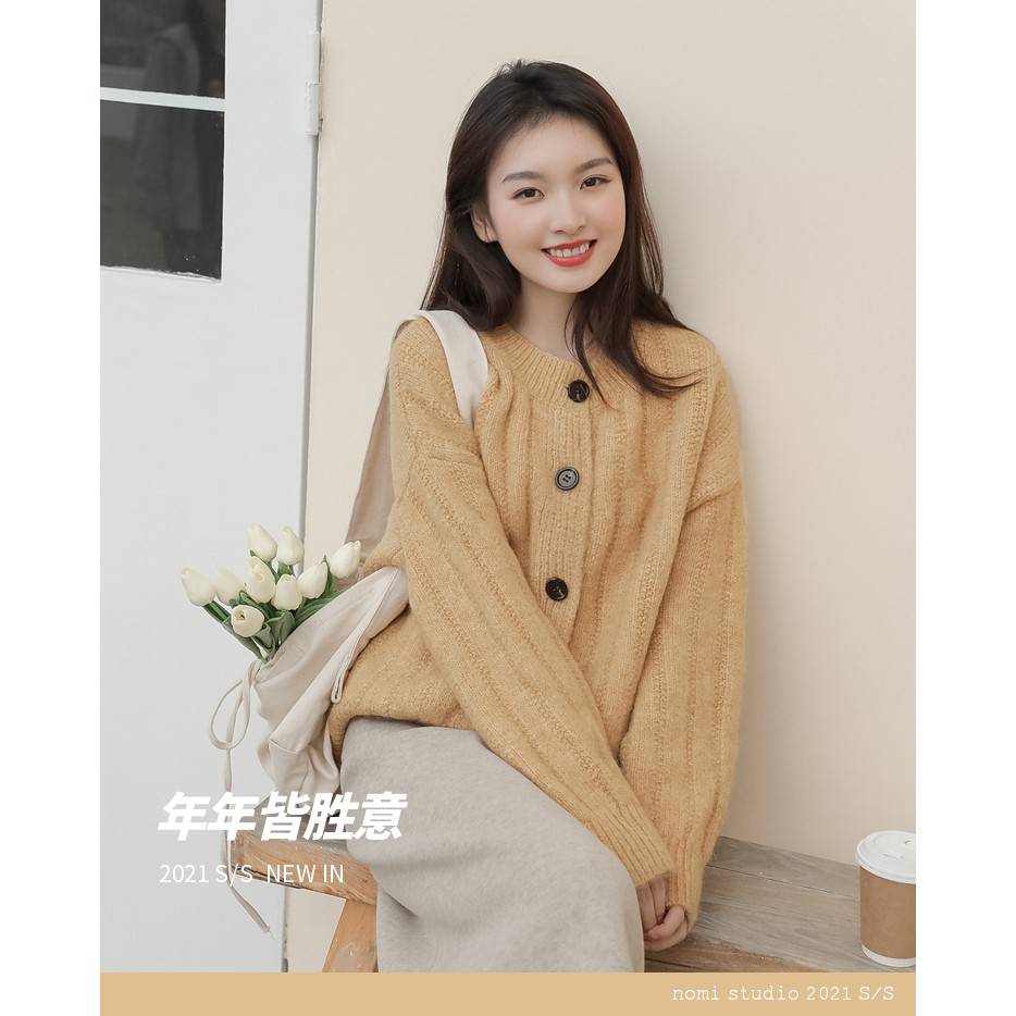 Hàng Sẵn_Áo khoác len cardigan phong cách Hàn