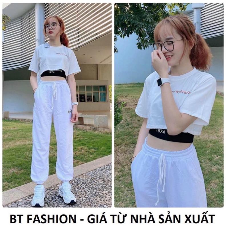 SALE Xả. Set Bộ Quần Thể Thao Jogger + Áo Thun Cặp (SPUN 01) - Thời Trang Hot 2020 BT Fashion - Hình thật, Video ¹ ' :