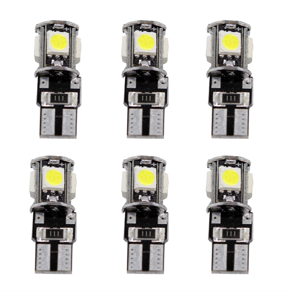 6 đèn LED T10 W5W 168 12V DC cho xe hơi