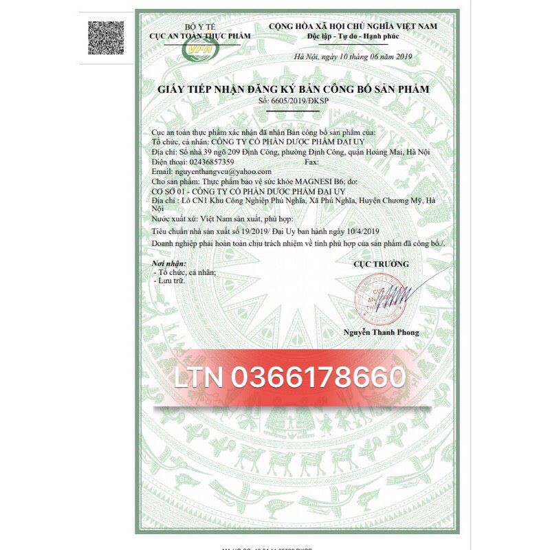 Magnesi B6 hộp 100 viên - Bổ sung magie và vitamin B6 cho cơ thể
