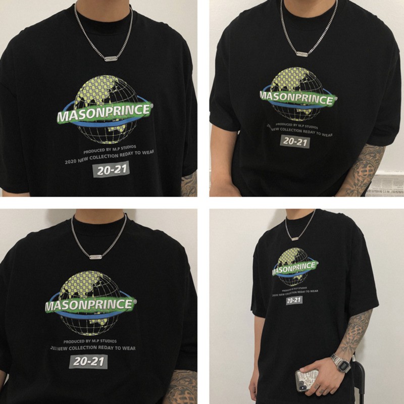 Vòng cổ thép titan mặt vuông khắc chữ phong cách hiphop