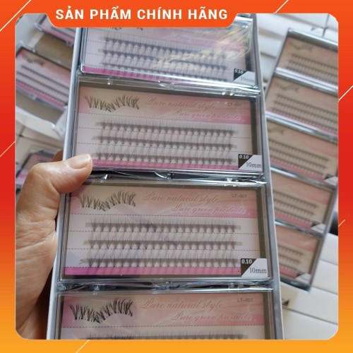 Lông mi giả chùm hồng Hàn Quốc loại mỏng, mi giả chùm tự nối độ dày 0.1, độ dài 8-14mm