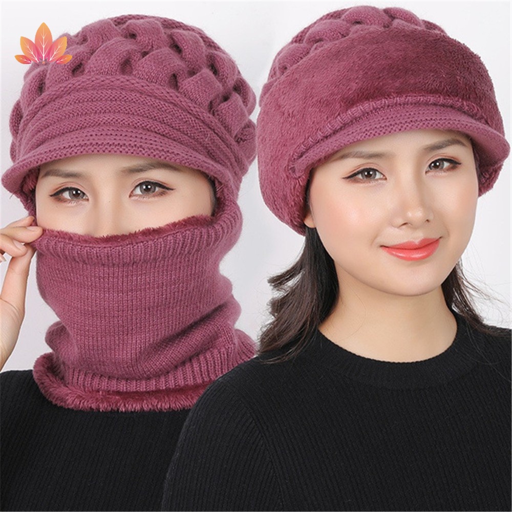 Mũ Len Dày Dặn Giữ Ấm Mùa Đông Cho Phụ Nữ Trung Niên JP5