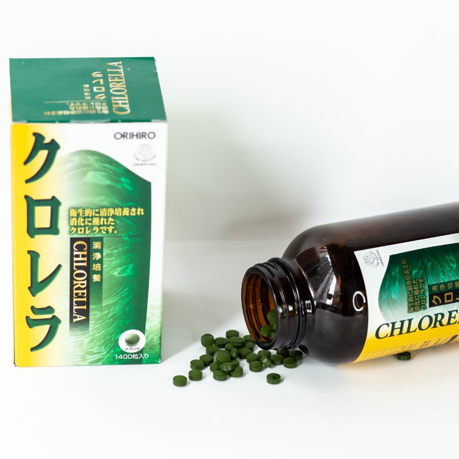 Tảo Lục Clean Chlorella hỗ trợ bảo vệ tim mạch Orihiro 1400 viên