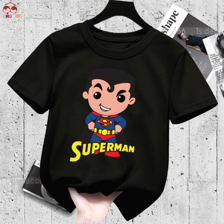 ( Km ) Áo thun trẻ em hình cậu bé superman( Bé trai và gái).áo cho bé từ 6kg-30kg.AL47.