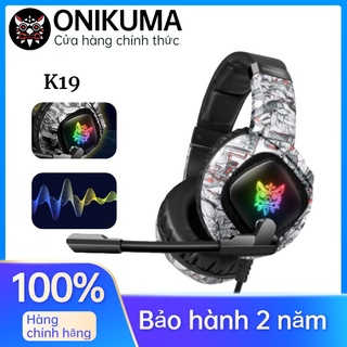 Tai nghe chụp tai chơi game có mic tích hợp đèn LED cho điện thoại / Pc / Ps4 Onikuma K19 【Chính hãng】Bảo hành 2 năm