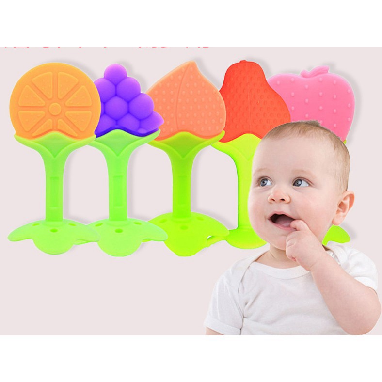 GẶM NƯỚU SILICON HÌNH TRÁI CÂY AN TOÀN CHO BÉ