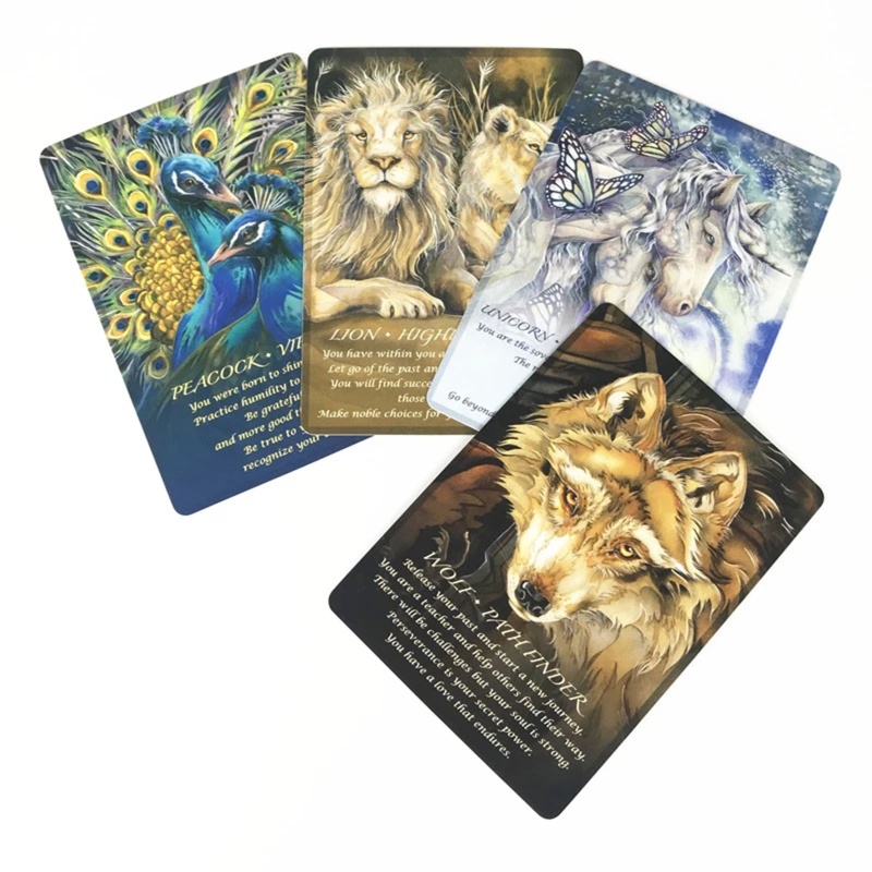 Bộ Thẻ Bài Tarot Tiếng Anh Hình Động Vật Dành Cho Người Lớn Và Trẻ Em