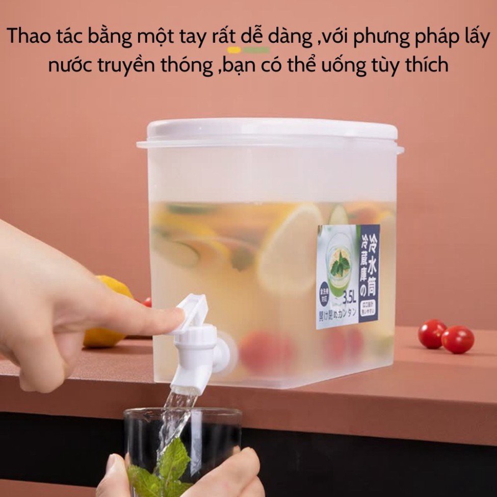 Bình Đựng Nước, Hộp Đựng Nước Có Vòi Chuyên Dụng Để Tủ Lạnh Siêu Tiện Lợi