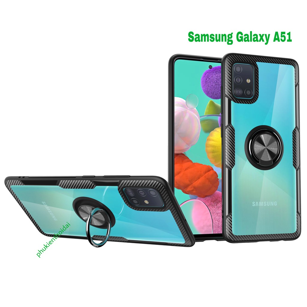 Ốp lưng Samsung Galaxy A51 FREESHIP Từ 50k chống sốc giá đỡ Iring lưng trong viền màu cao cấp