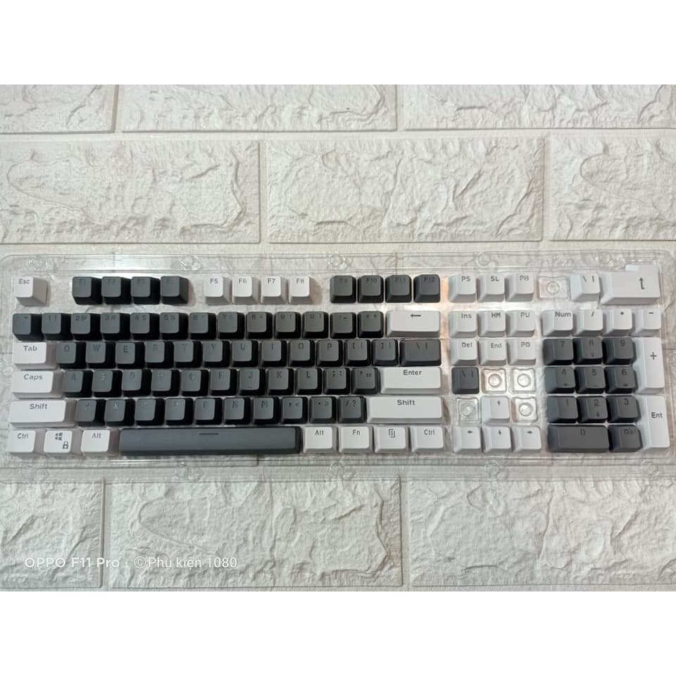 Keycap PBT Xuyên Led 104 phím ĐỦ MÀU