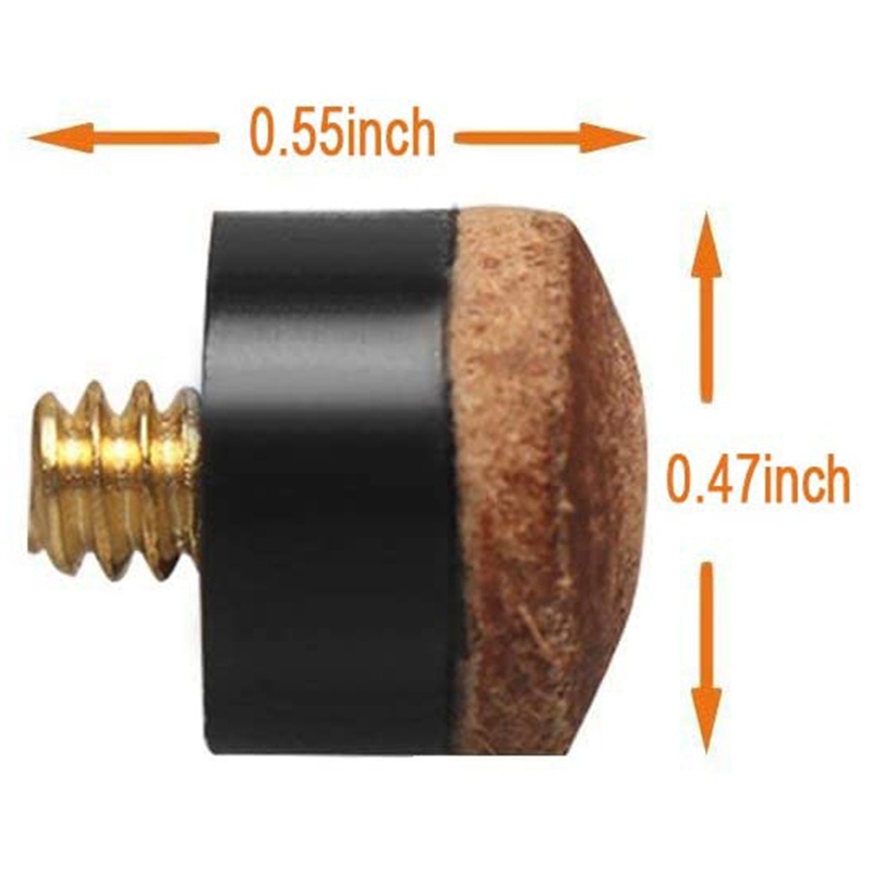 Set 12 Đầu Cơ Bida 12MM Bằng Đồng Thau