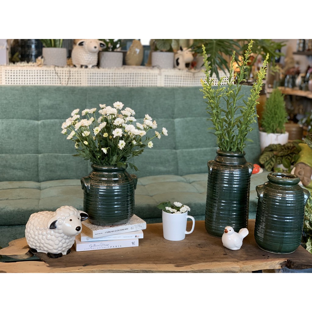 ̣̣̣̣̣(Ảnh Shop Chụp) Bình Gốm Decor- Trang Trí Nhà Cửa Vintage Của Mê Thảo Flower- Ib Shop Để Chọn Mẫu