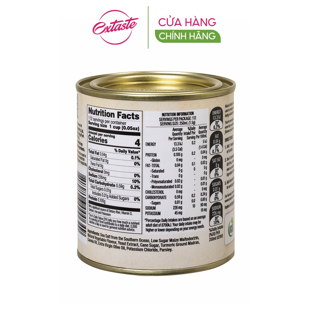 Hạt nêm vị gà Massel Premium Stock Powder Chicken Style không bột ngọt an toàn cho gia đình 168g