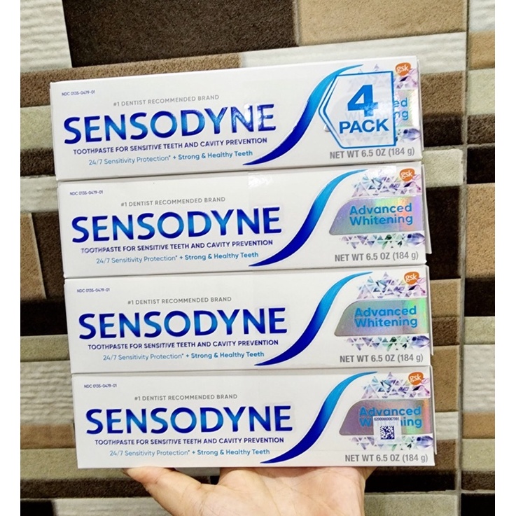 Kem sensodyne trắng răng mẫu mới nhất nhập Mỹ