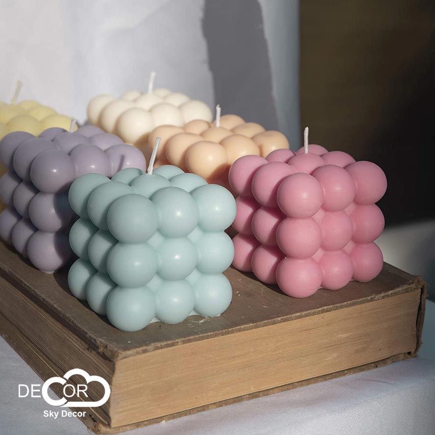 Nến thơm rubik Sky Decor - Nến rubik trang trí phòng ngủ, phòng khách và decor bàn học