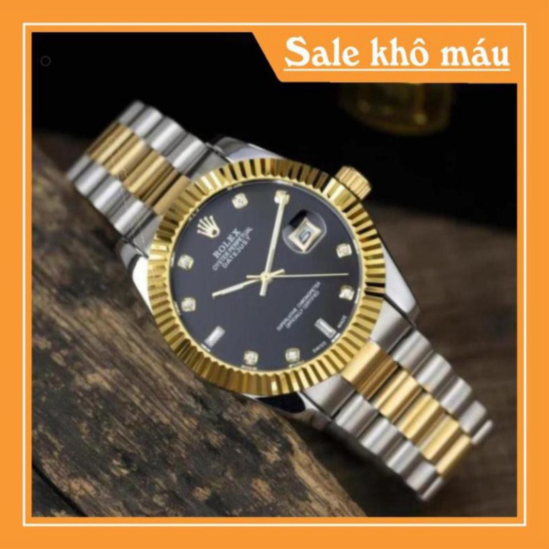 [Fullboxx 1:1] Đồng hồ nam Rolex - dây kim loại màu denim kiểu dáng sang trọng - DH508