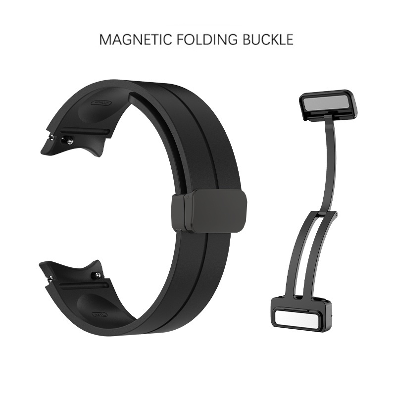 Dây Đeo Silicon Có Khóa Nam Châm Cho Đồng Hồ Thông Minh Samsung Galaxy Watch 5 44 40mm 5 Pro 45mm 4 Classic 46 42mm
