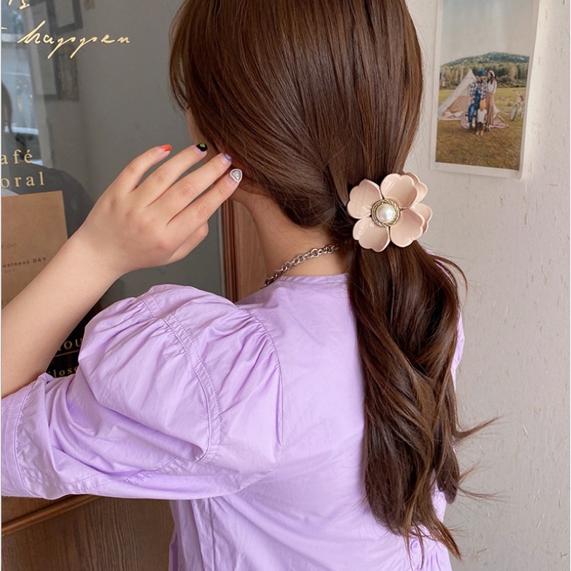 Kẹp tóc Hàn Quốc kiểu bông hoa đính ngọc (KT90)