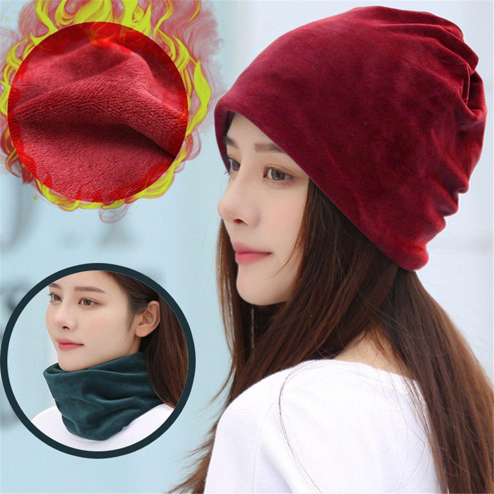 EUCA Beanie Hat Scarf Fashion Windproof Warm Hip Hop Cap