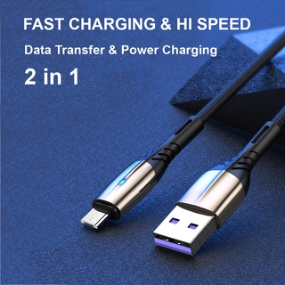 Điện thoại di động sạc cáp 5A Sạc nhanh cáp Android Micro 3M Android Phone huawei P20 P30 Mate 20 Pro Micro Usb Quick Charger USB Cable