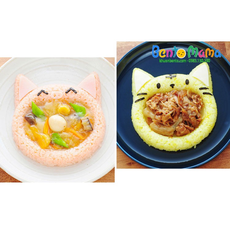 Bộ khuôn ép cơm bento Nhật Bản 7 người bạn hàng chính hãng Arnest