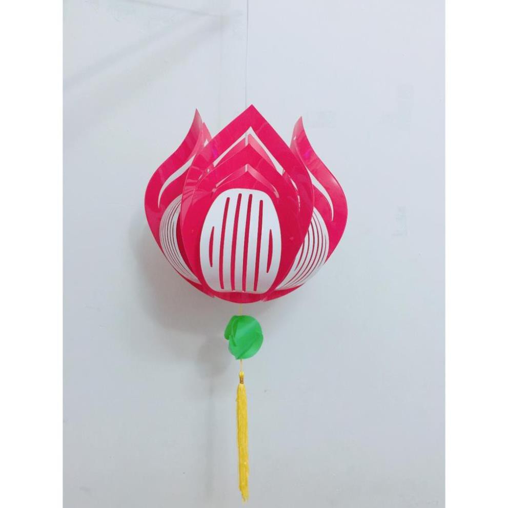 Lồng đèn Hoa Sen bằng nhựa xuyên sáng trang trí quán cafe sân vườn, chùa chiền, đường phố...