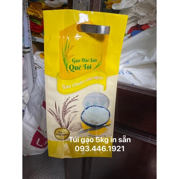Thanh lý túi gạo 2kg, sale túi in sẵn, thanh lý túi đựng gạo đã in sẵn, zalo 0934461921