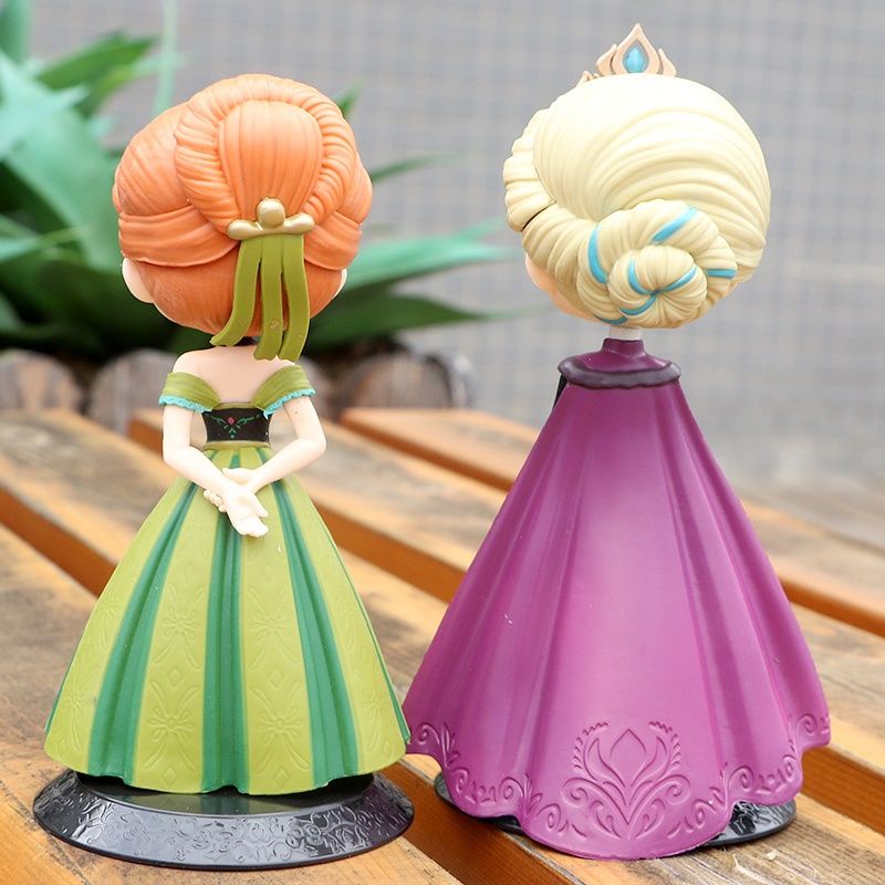 ♛Mô Hình Nhân Vật Elsa Và Anna Trong Phim Hoạt Hình Frozen Trang Trí Bánh Kem