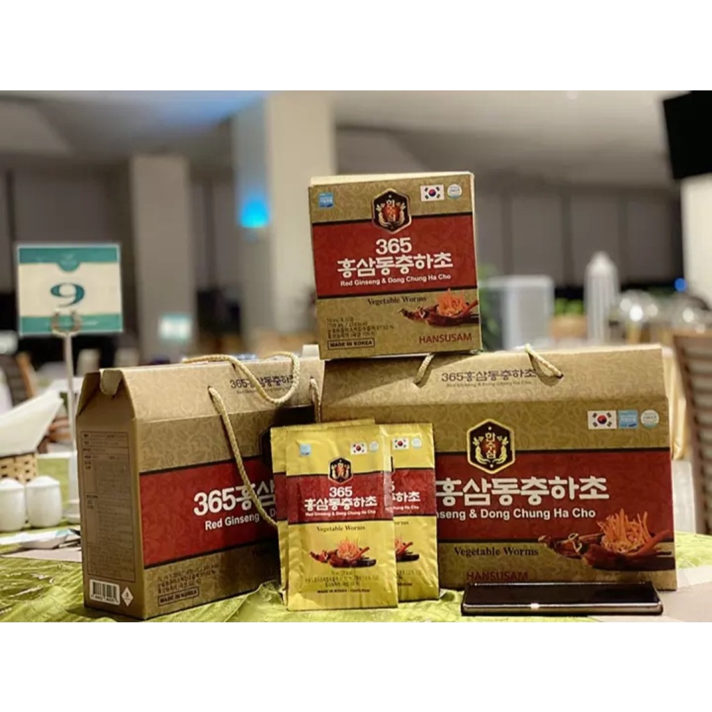 NƯỚC HỒNG SÂM ĐÔNG TRÙNG HẠ THẢO 365 - 70ML X 20 GÓI