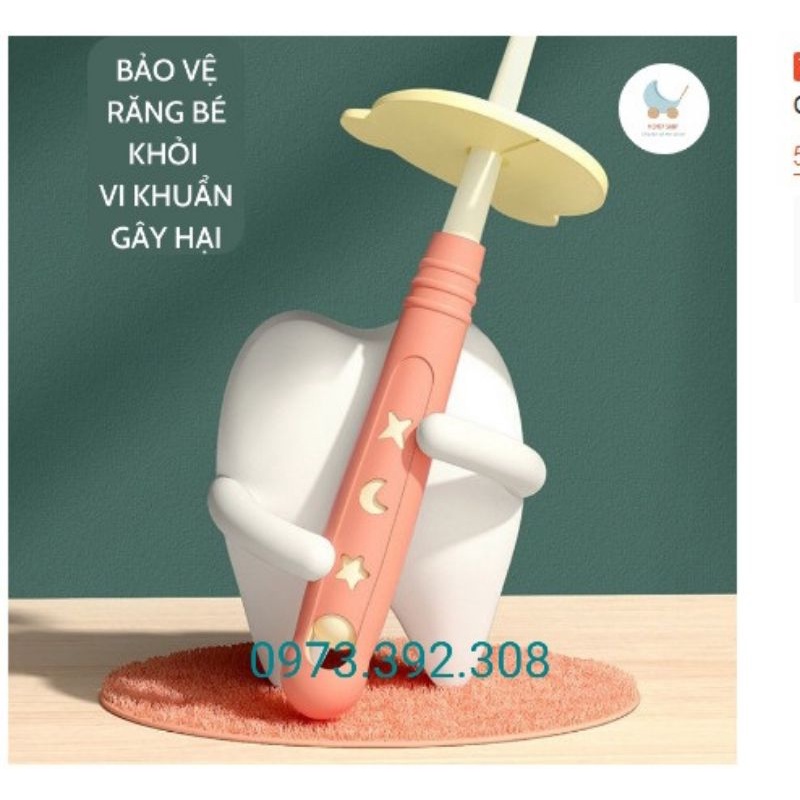 Bàn Chải Đánh Răng Sợi Nano Siêu Mềm Cho Bé Xoay 360 Độ