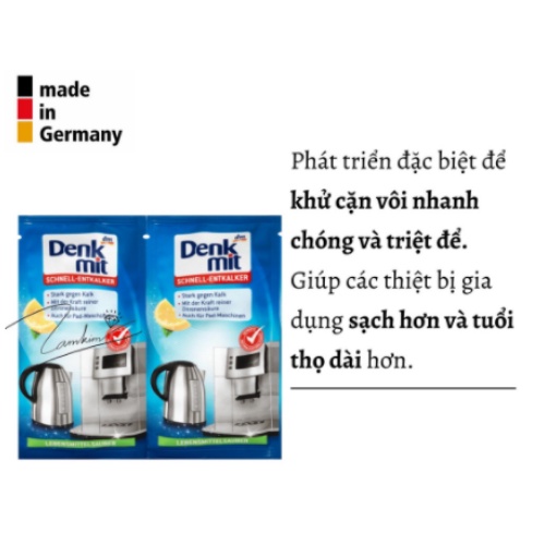 Bột tẩy cặn ấm siêu tốc, máy pha cà phê Denkmit nội địa Đức - Shop Dalavii