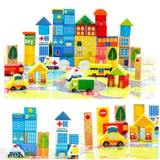 Đồ chơi Gỗ Thành Phố Tương Lai 62 chi tiết