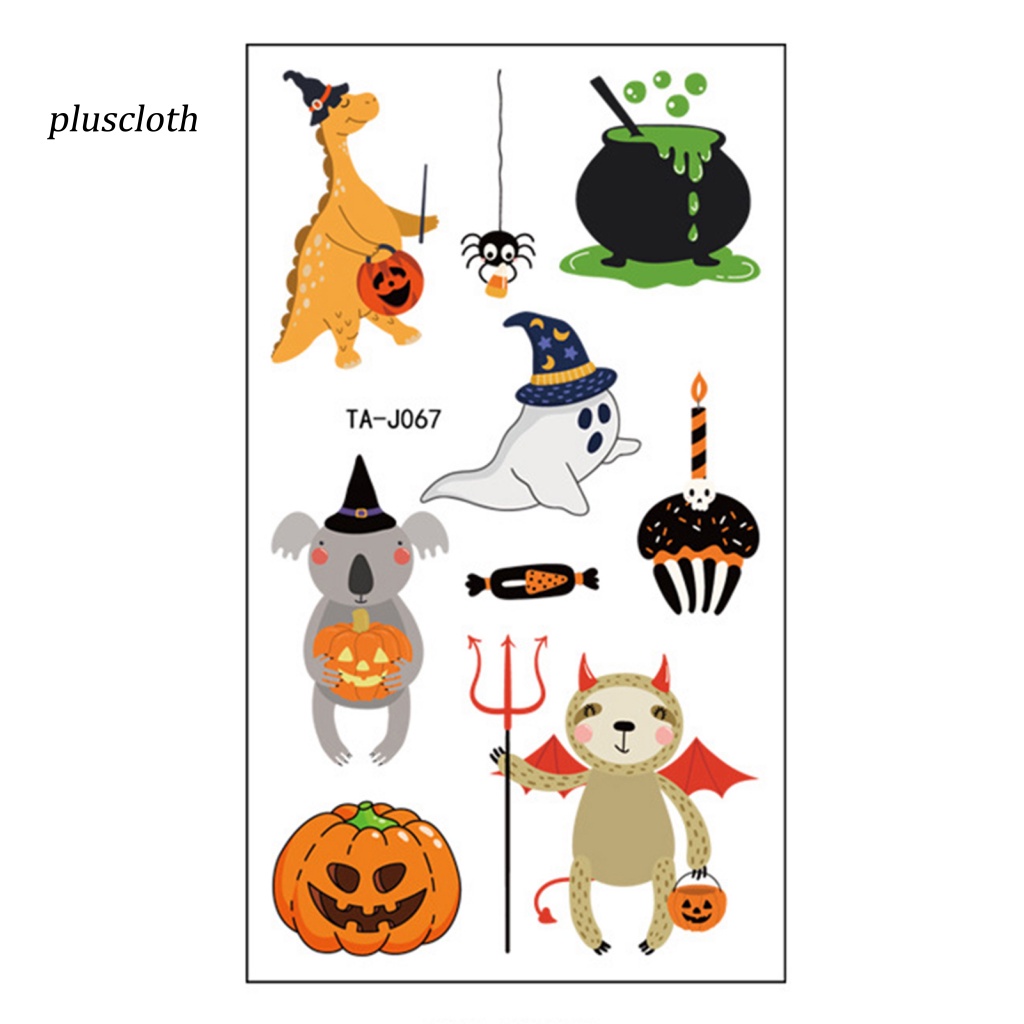 Hình Xăm Dán Họa Tiết Bí Ngô Halloween Cho Bé