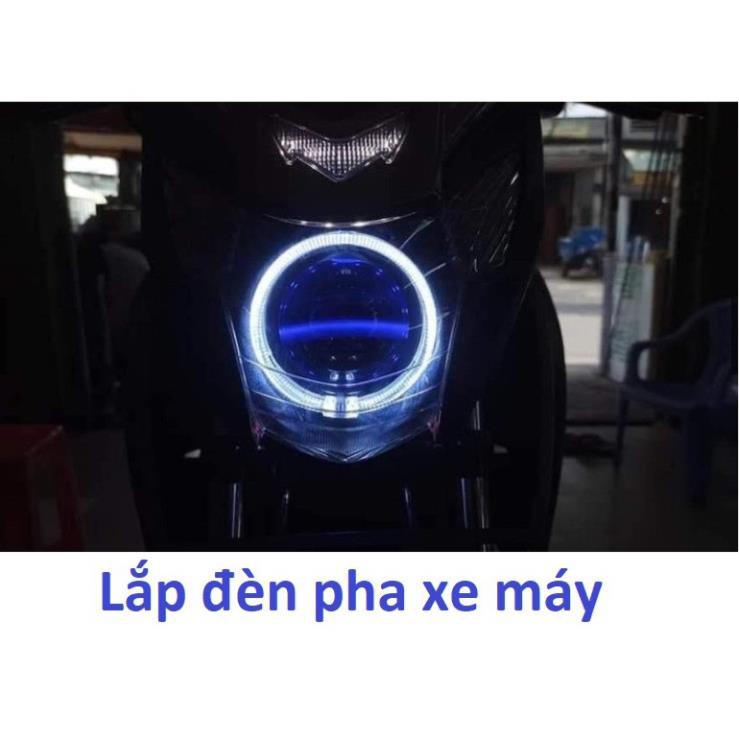 Vòng thiên thần led trang trí vòng AE viền ngoài độ đèn bi cầu 2 chế độ demi trắng và xi nhan vàng Angle Eyes