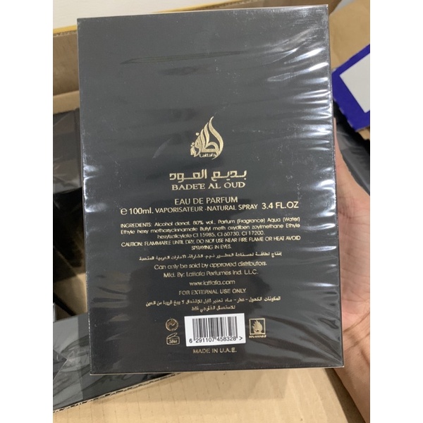 Nước hoa LATTAFA BADE’E AL OUD (OUD FOR GLORY) EDP 100ml Full Seal | BigBuy360 - bigbuy360.vn