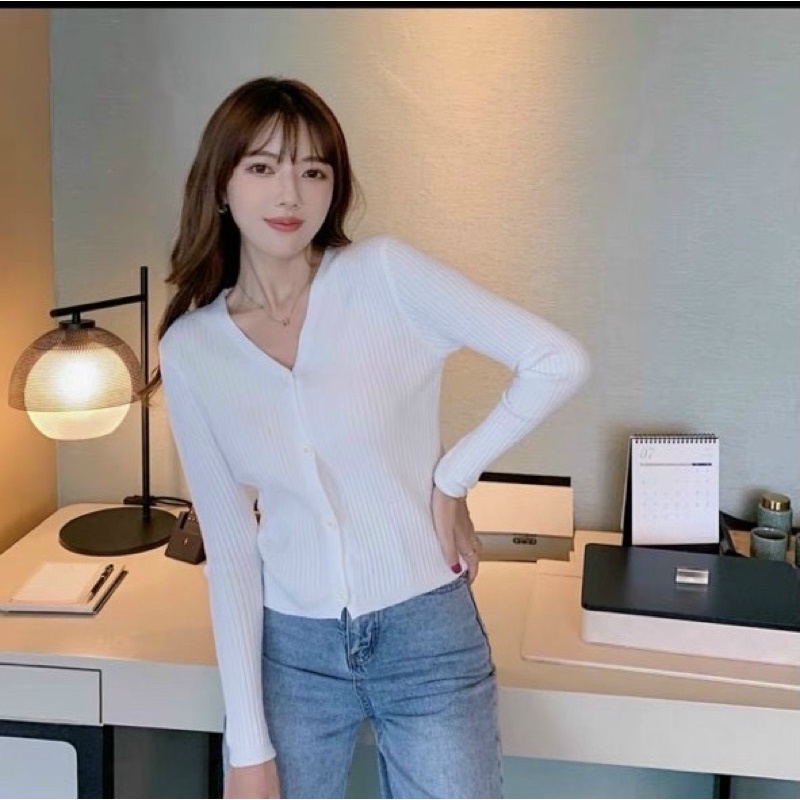 Áo khoác cadigan len mỏng phong cách Hàn Quốc | BigBuy360 - bigbuy360.vn