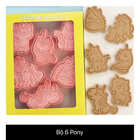 Khuôn nhấn cookies hình unicorn