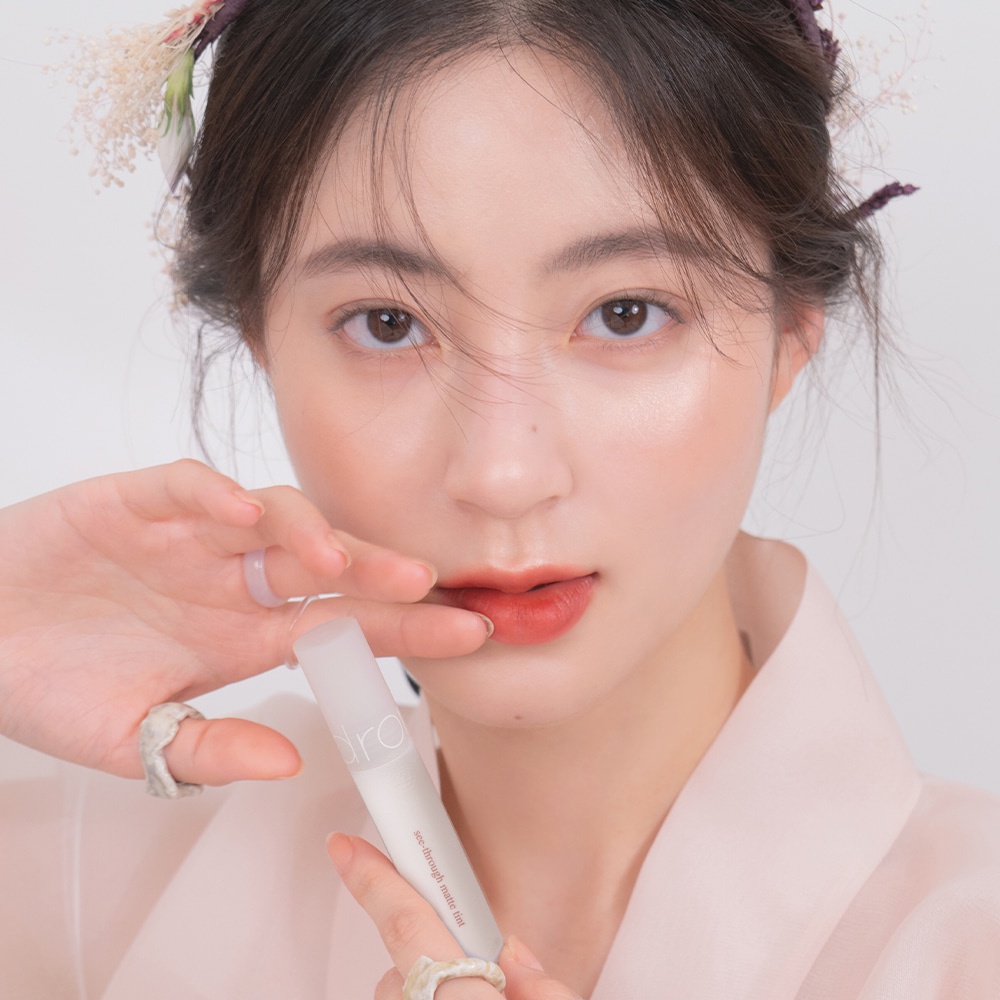 [Rom&amp;nd] Son kem lì, siêu mịn mượt môi Hàn Quốc Romand See - Through Matte Tint - Hanbok Project 3.8g