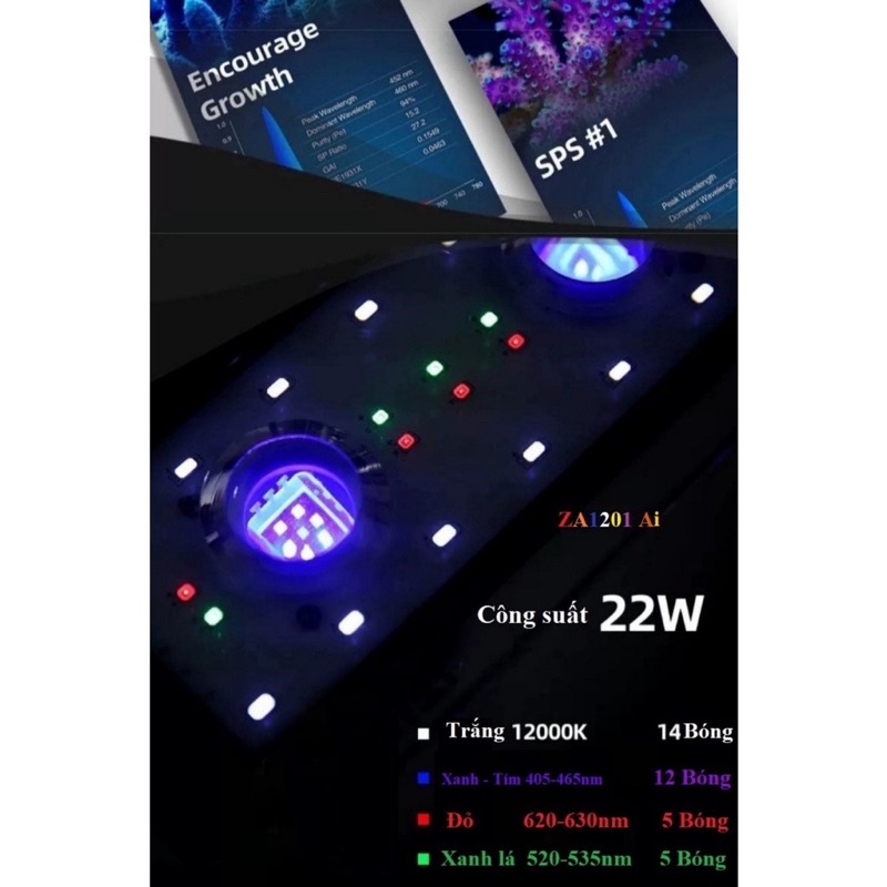 ZETLIGHT ZA1201-Ai WIFI 22W – BẢN NÂNG CẤP CỦA ZA1201 wifi ĐÈN LED CHUYÊN DÙNG CHO BỂ SAN HÔ, CÁ BIỂN