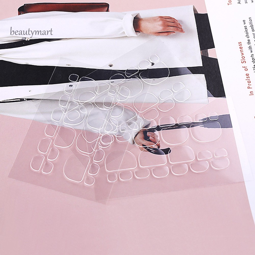 [Hàng mới về] Tấm 24 miếng băng keo 2 mặt trong suốt dán móng tay giả tiện dụng