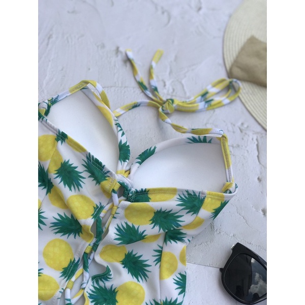 [ HÀNG SẴN + FORM ĐẸP] Bikini NÂNG NGỰC họa tiết dứa