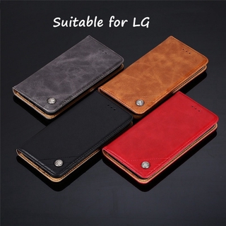 Ốp Lưng Điện Thoại Dạng Ví Da Lật Dành Cho LG V60 LG V50S V50 V40 V30 V20 Mini LG W30 W10 Q70 Q8 Q6 Q7