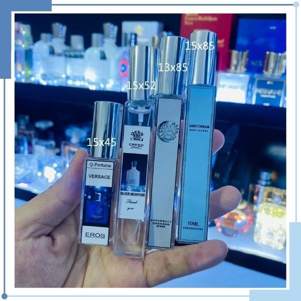 Tem dán nước hoa lọ chiết nhiều kích cỡ 1 tờ A4 26 tem