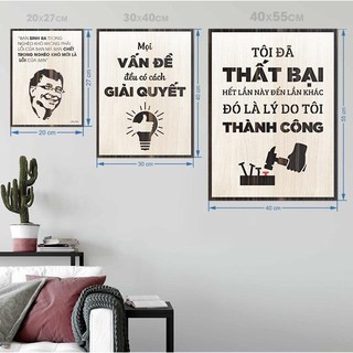 [ GIÁ SỐC ] Tranh Động Lực TBIG048 những câu nói hay truyền cảm hứng làm việc sáng tạo