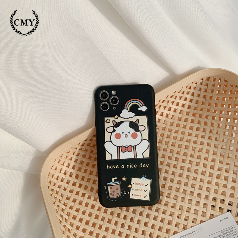 Ốp lưng silicon in hình chú bò dành cho iPhone11/11Pro 11pro Max X XR XS XS MAX 7 8 plus SE | BigBuy360 - bigbuy360.vn