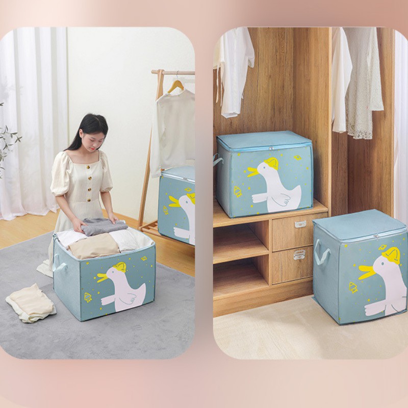 Túi vải đựng chăn màn, giỏ quần áo chống ẩm, đóng gói du lịch đa năng có thể gấp gọn