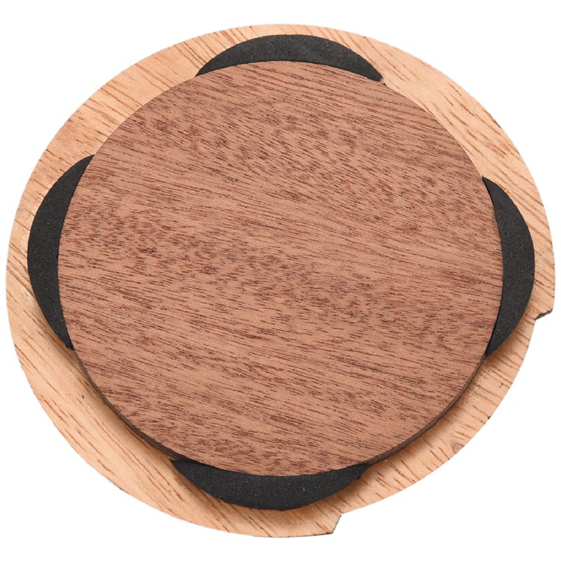 Guitar Wooden Soundhole Sound Hole Cover Block Feedback Buffer Mahogany Wood for EQ Acoustic Folk Guitars 7#